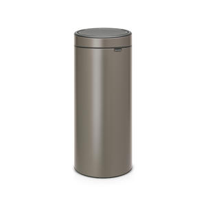 Touch Bin afvalemmer 30L met kunststof binnenemmer - Platinum