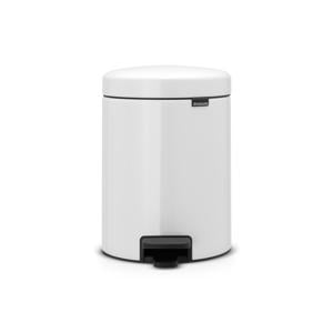 NewIcon pedaalemmer 5L met kunststof binnenemmer - White