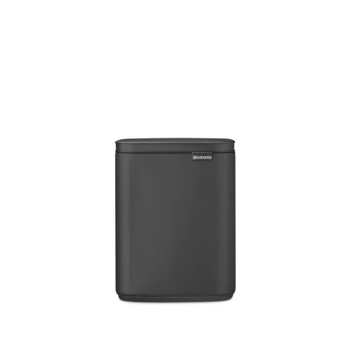 Brabantia Bo afvalemmer 7L met kunststof binnenemmer - Mineral Infinite Grey afbeelding