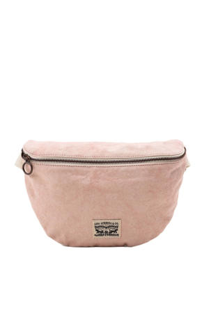 crossbody tas met logo lichtroze