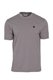 thumbnail: Grijze heren Donnay sportshirt van katoen met logo dessin, korte mouwen en ronde hals