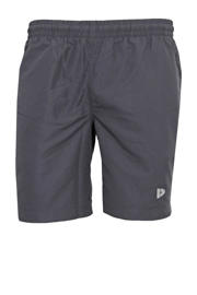 thumbnail: Grijze heren Donnay sportshort van polyester met regular fit, elastische tailleband met koord en effen