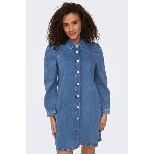 ONLY denim spijkerjurk medium blue denim afbeelding