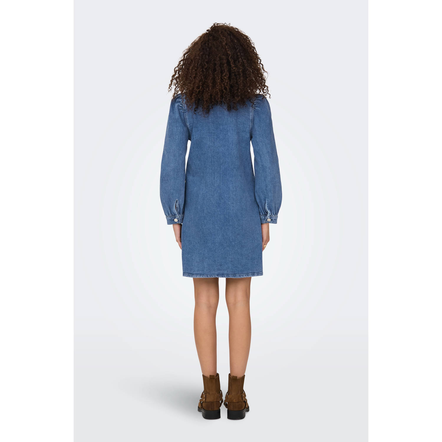 ONLY denim spijkerjurk medium blue denim