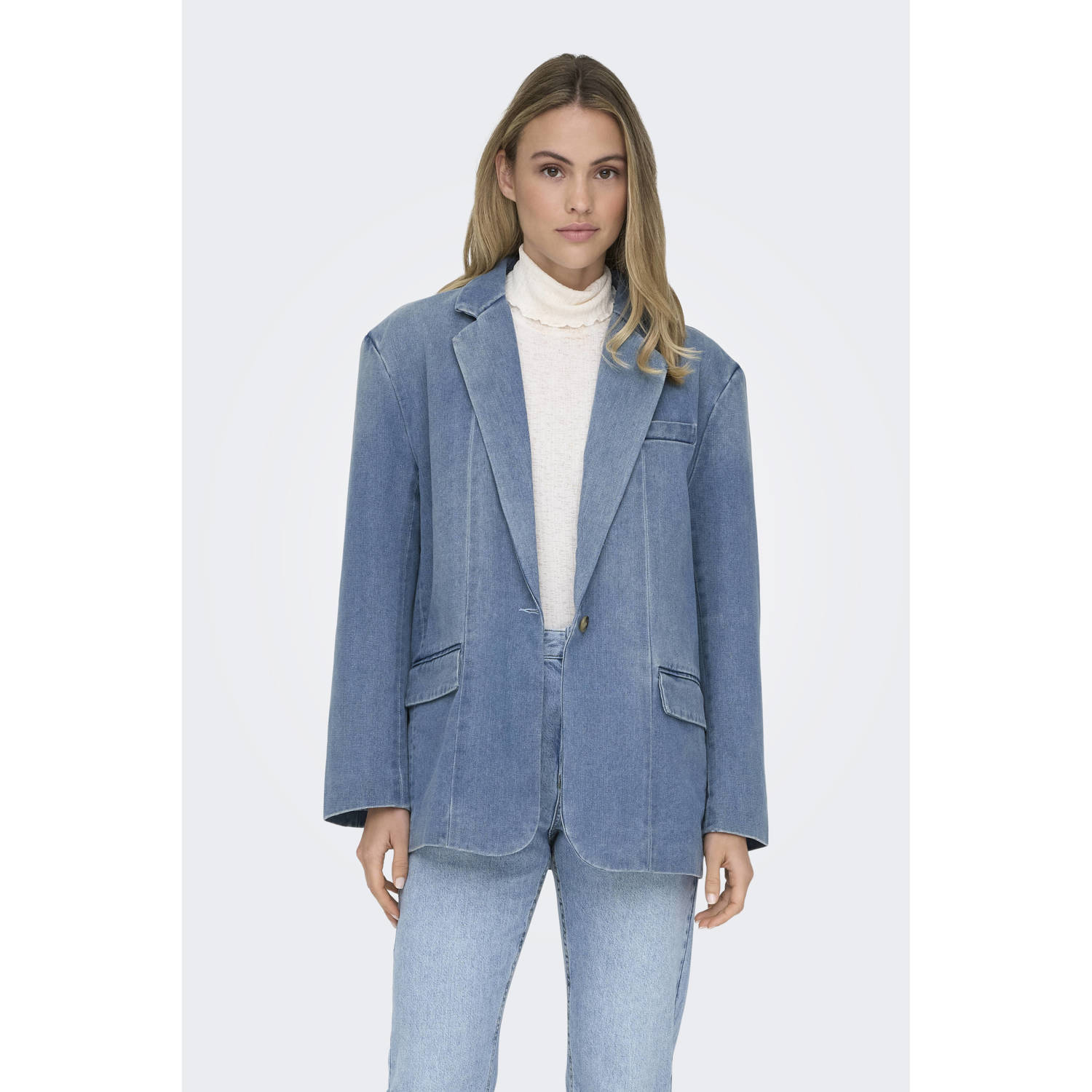 ONLY light blue denim regular blazer