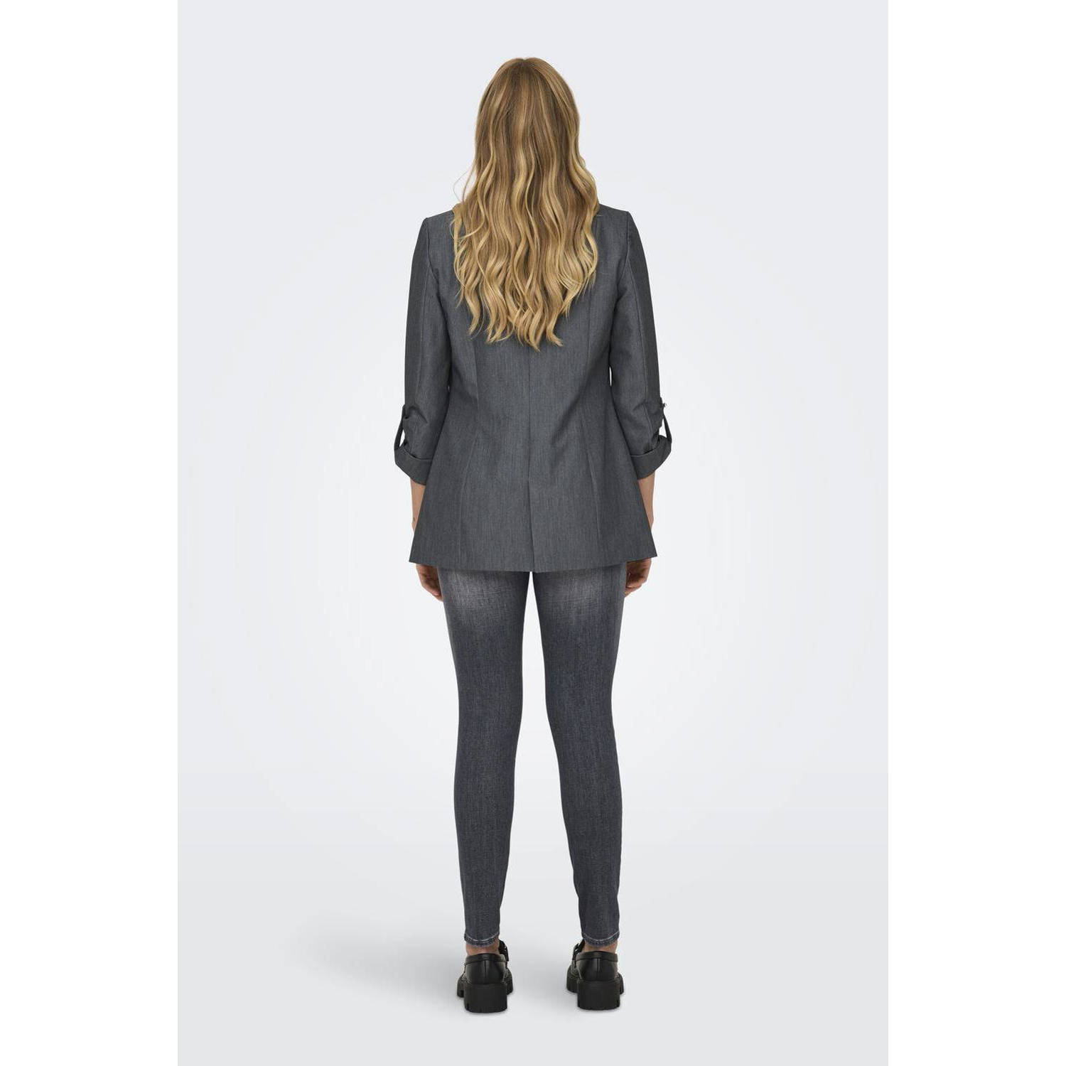 ONLY getailleerde blazer donkergrijs