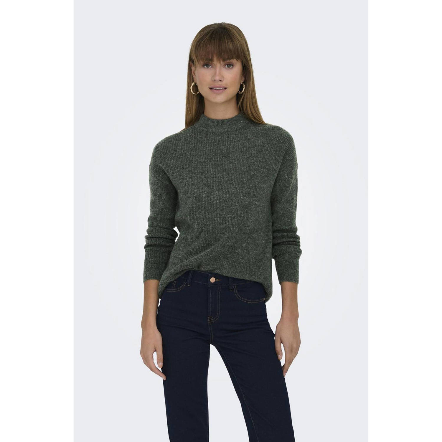 Only Gebreide trui ONLCAMILLA O-NECK L S PULLOVER KNT