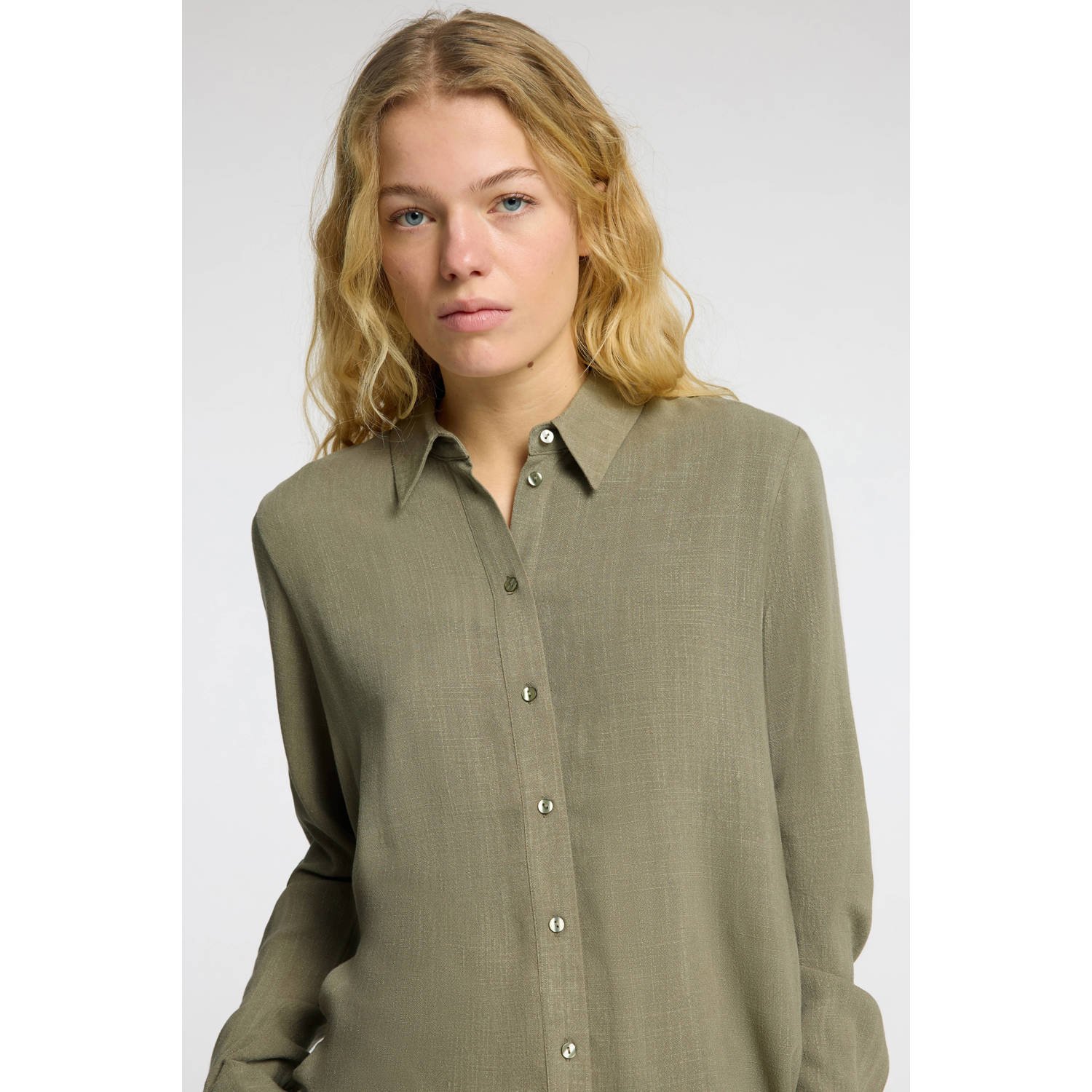 SELECTED FEMME linnen blouse kaki