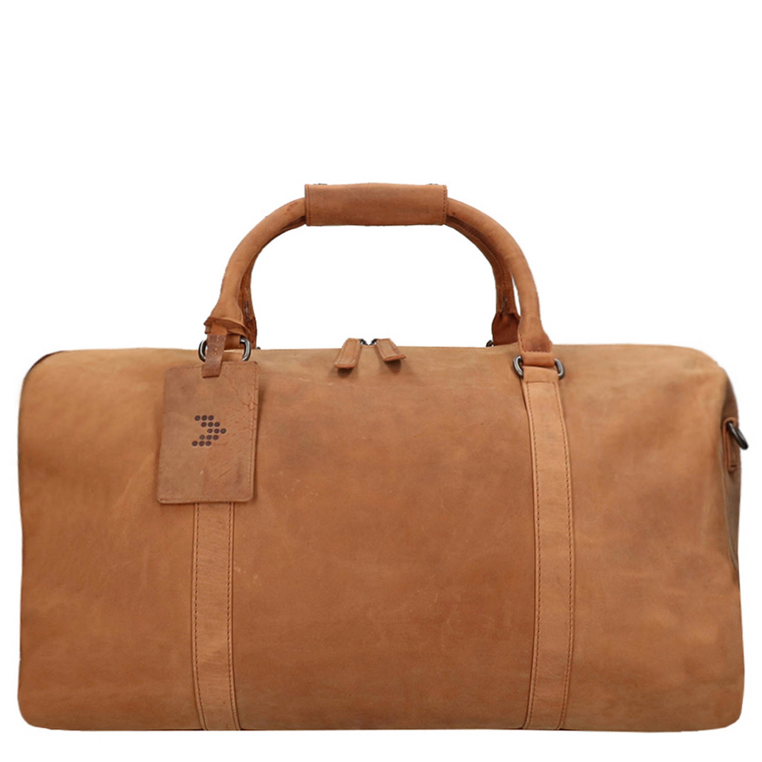 Travelbags leren reistas The Base cognac