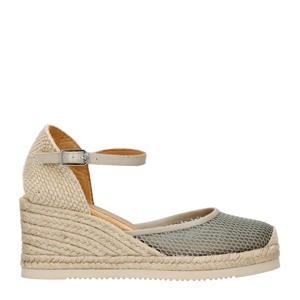   leren espadrilles groen