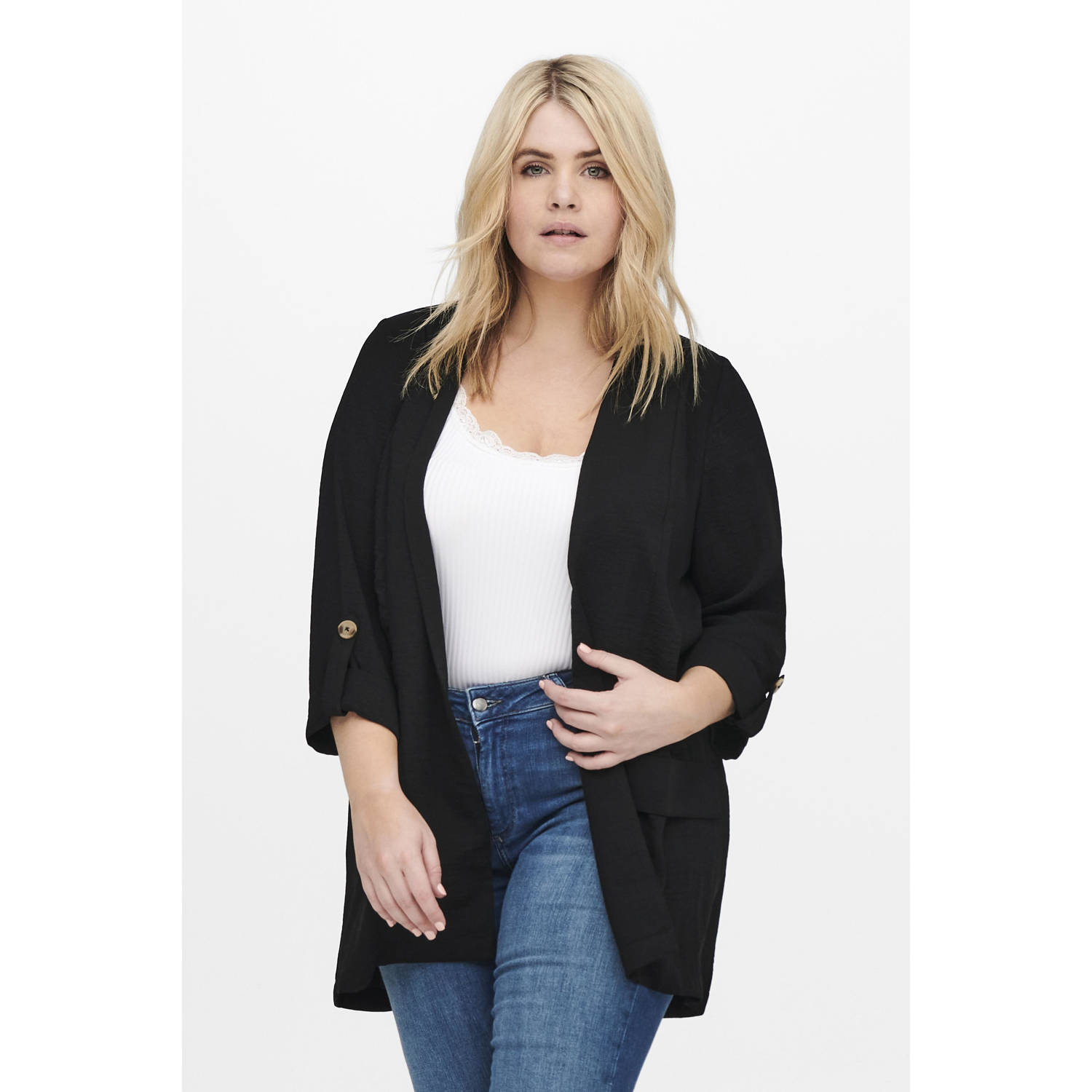 ONLY CARMAKOMA vest zwart