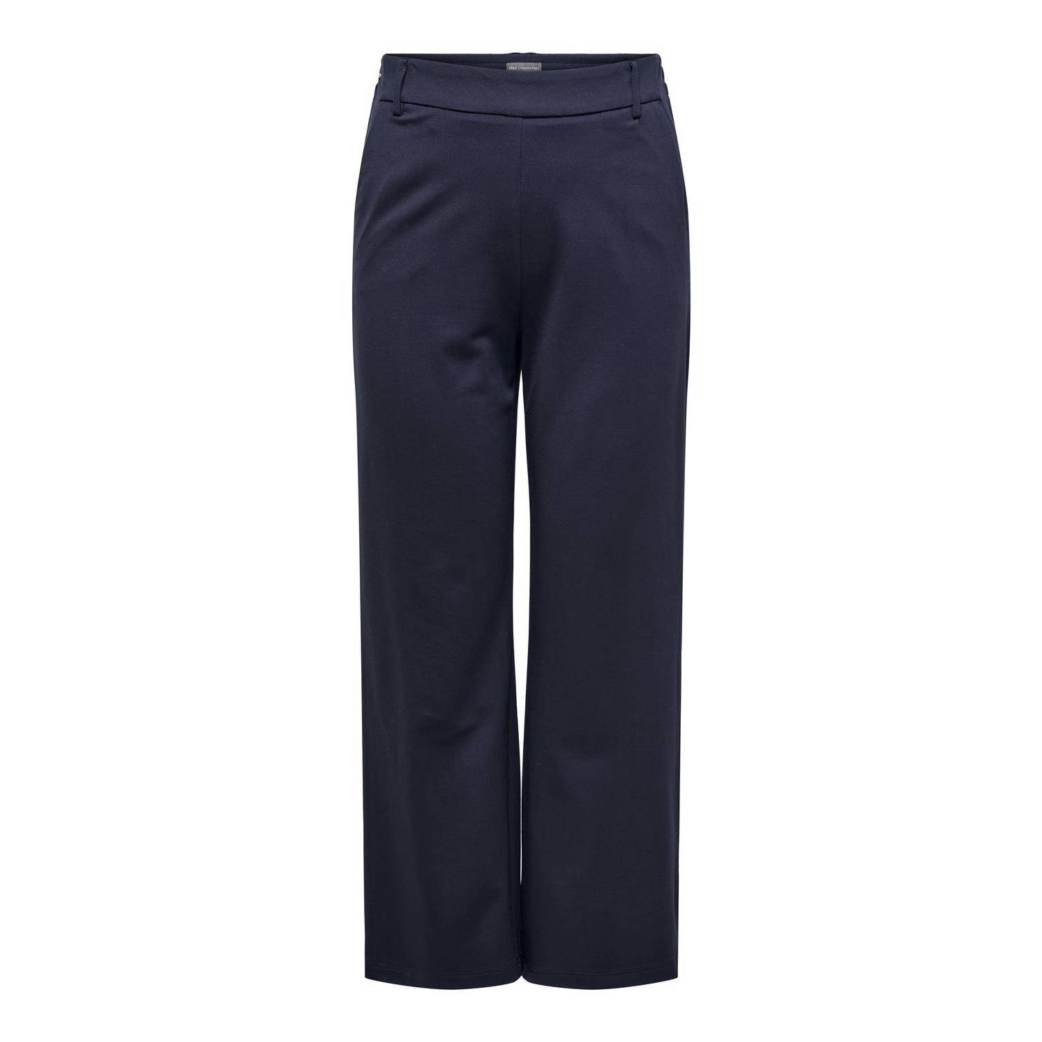 ONLY CARMAKOMA wide leg high waist broek donkerblauw