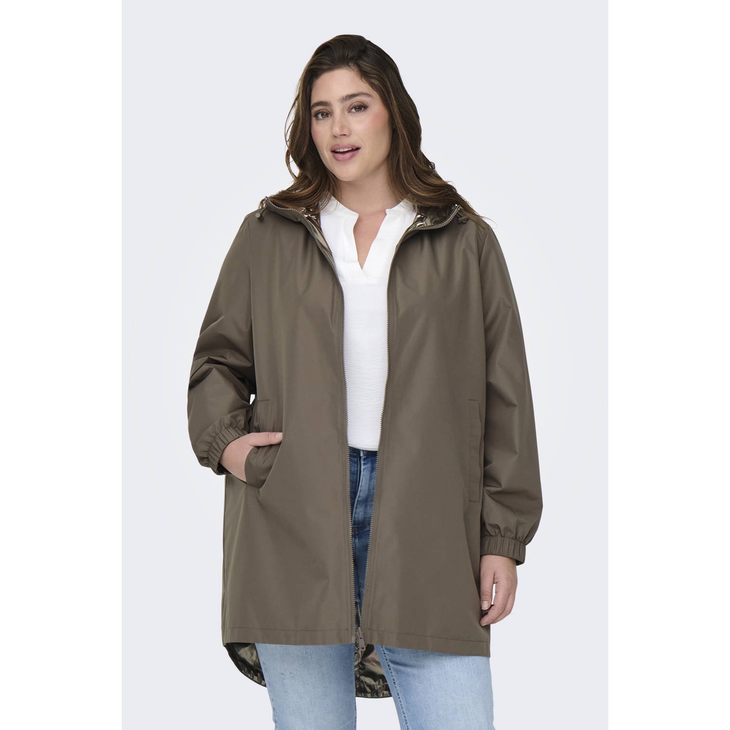 ONLY CARMAKOMA reversible jas bruin
