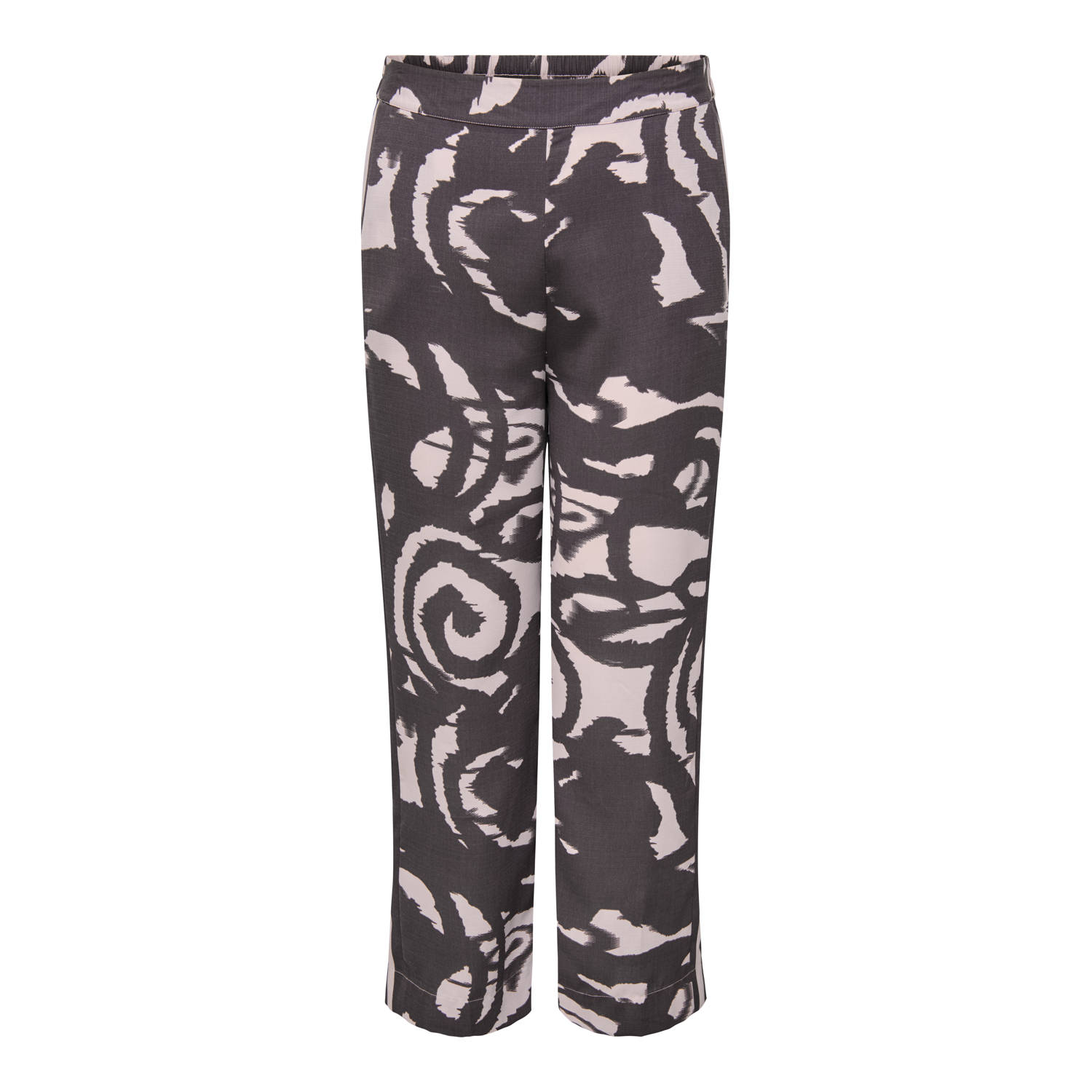 ONLY CARMAKOMA wide leg regular waist broek aubergine