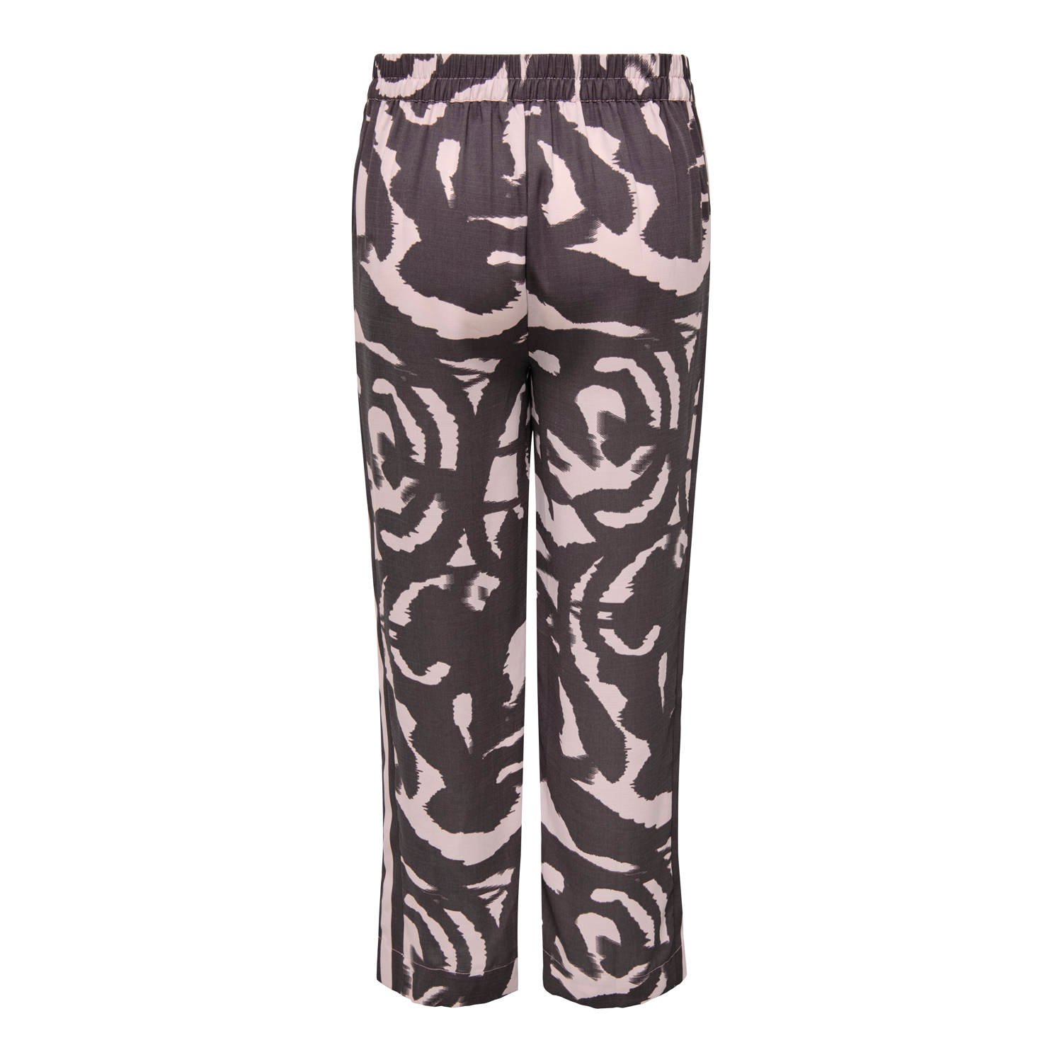 ONLY CARMAKOMA wide leg regular waist broek aubergine