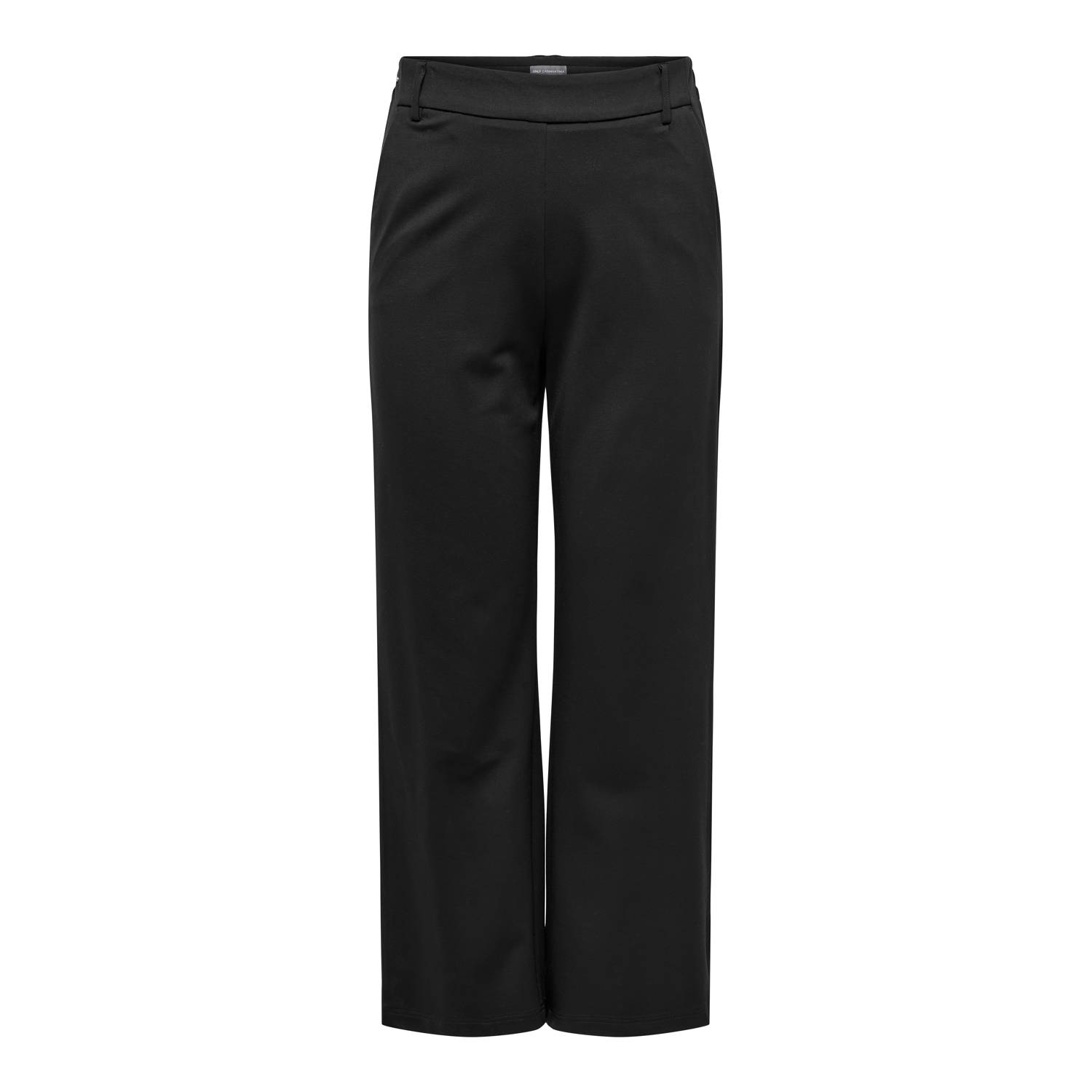 ONLY CARMAKOMA wide leg high waist broek zwart