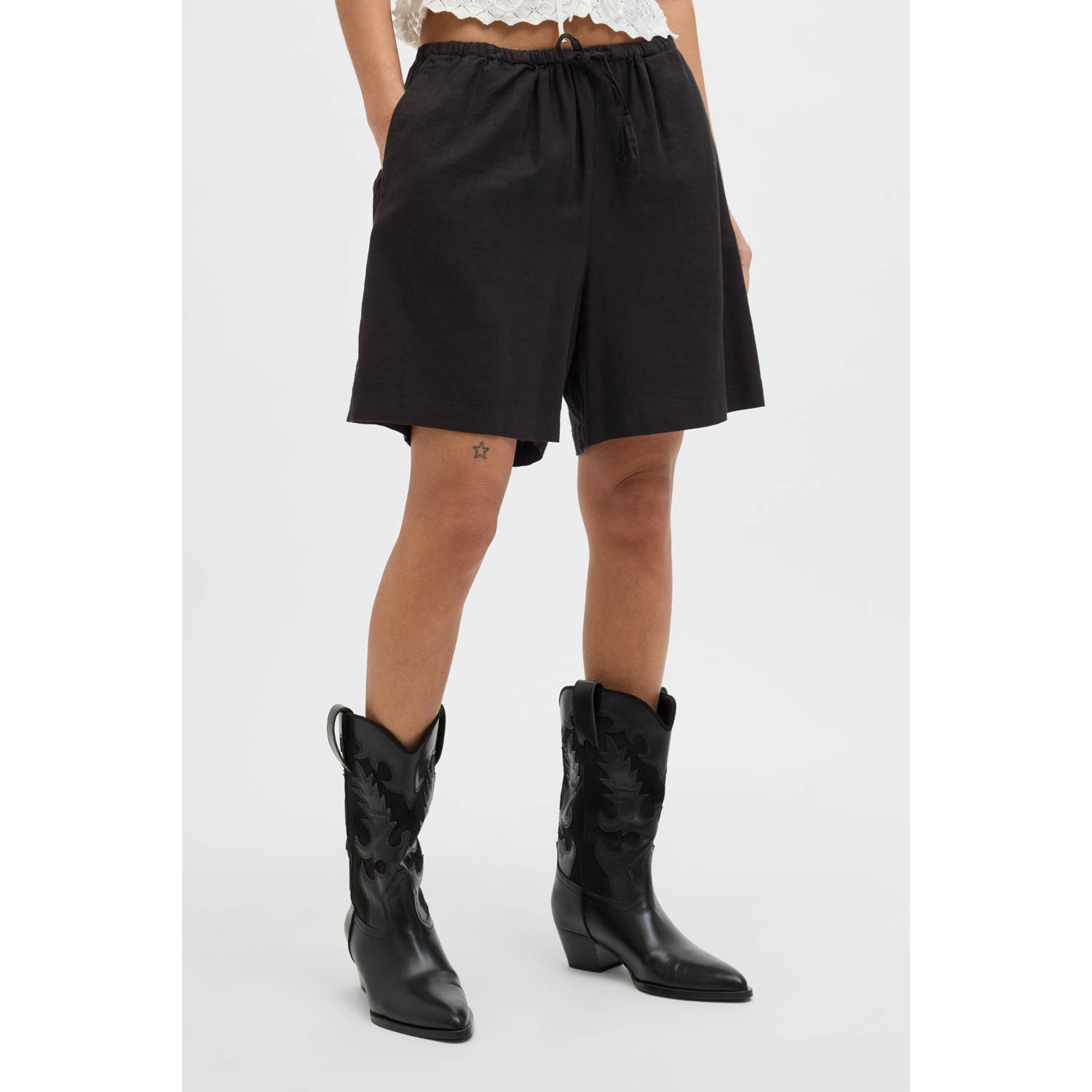 JJXX high waist casual short zwart