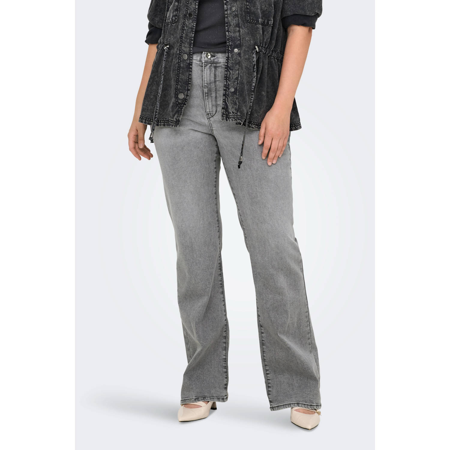 ONLY CARMAKOMA flared jeans grey denim