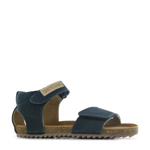 suède sandalen donkerblauw