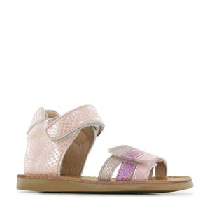   leren sandalen roze