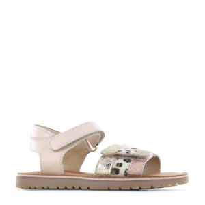 leren sandalen lichtroze