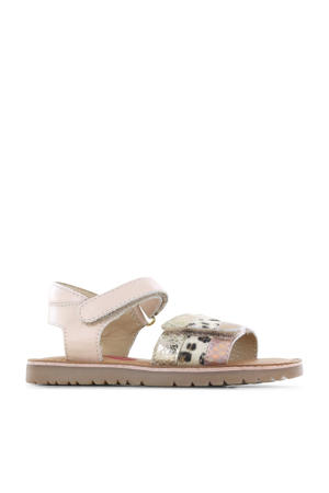   leren sandalen lichtroze