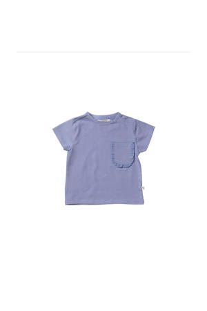 T-shirt lila broderie