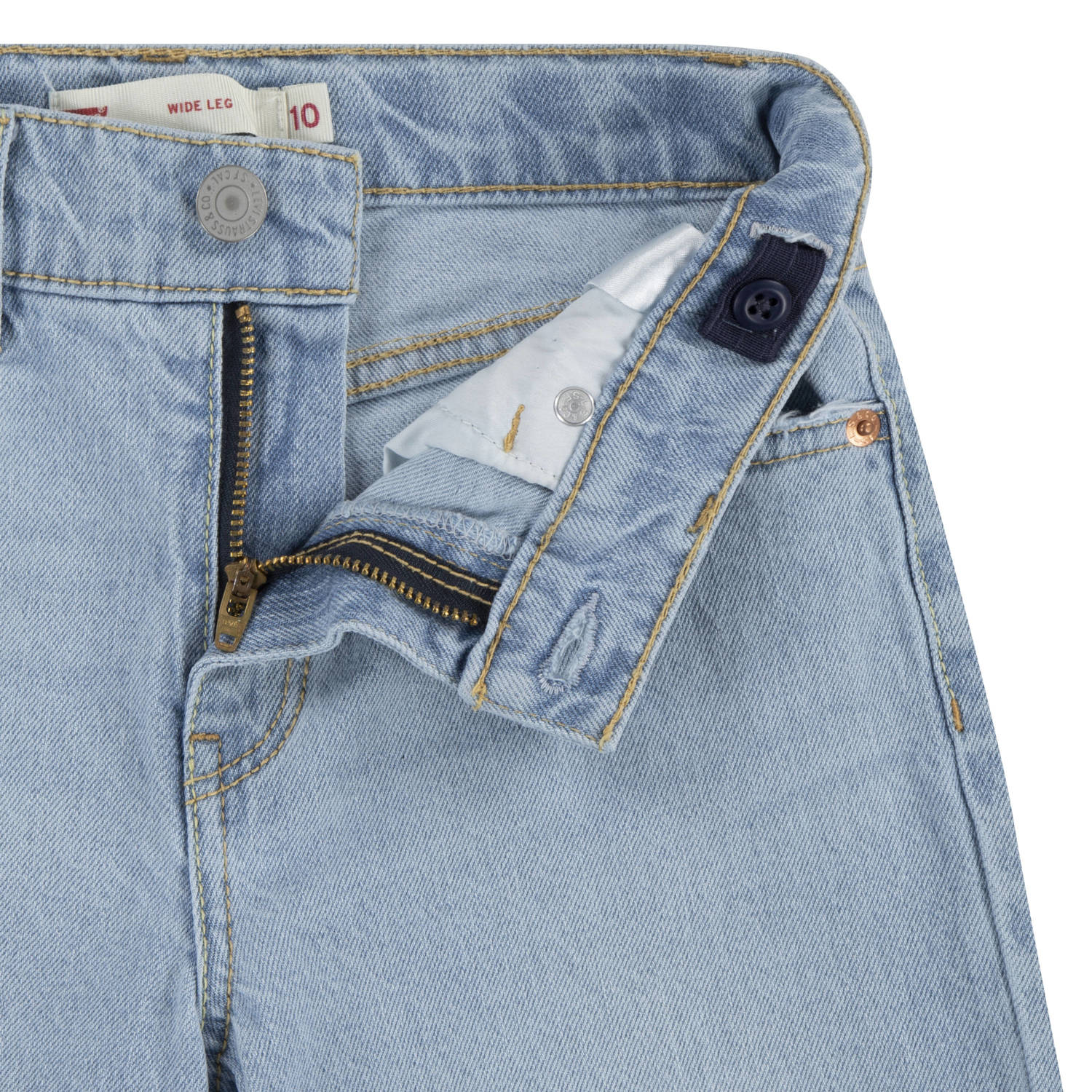 Levi's Kids wide leg jeans light blue denim