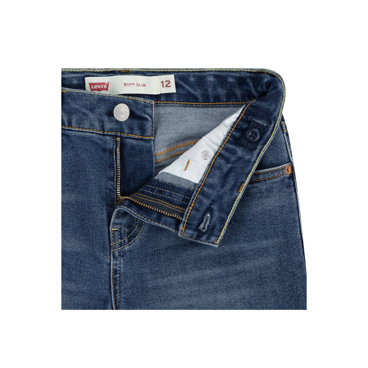 Levi's Kids slim bermuda short medium blue denim