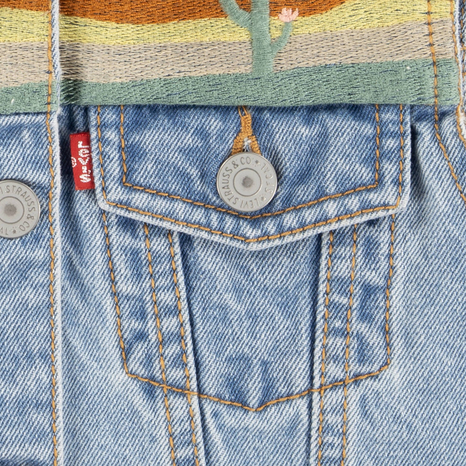 Levi's Kids gilet light blue denim