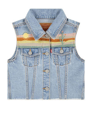 gilet light blue denim