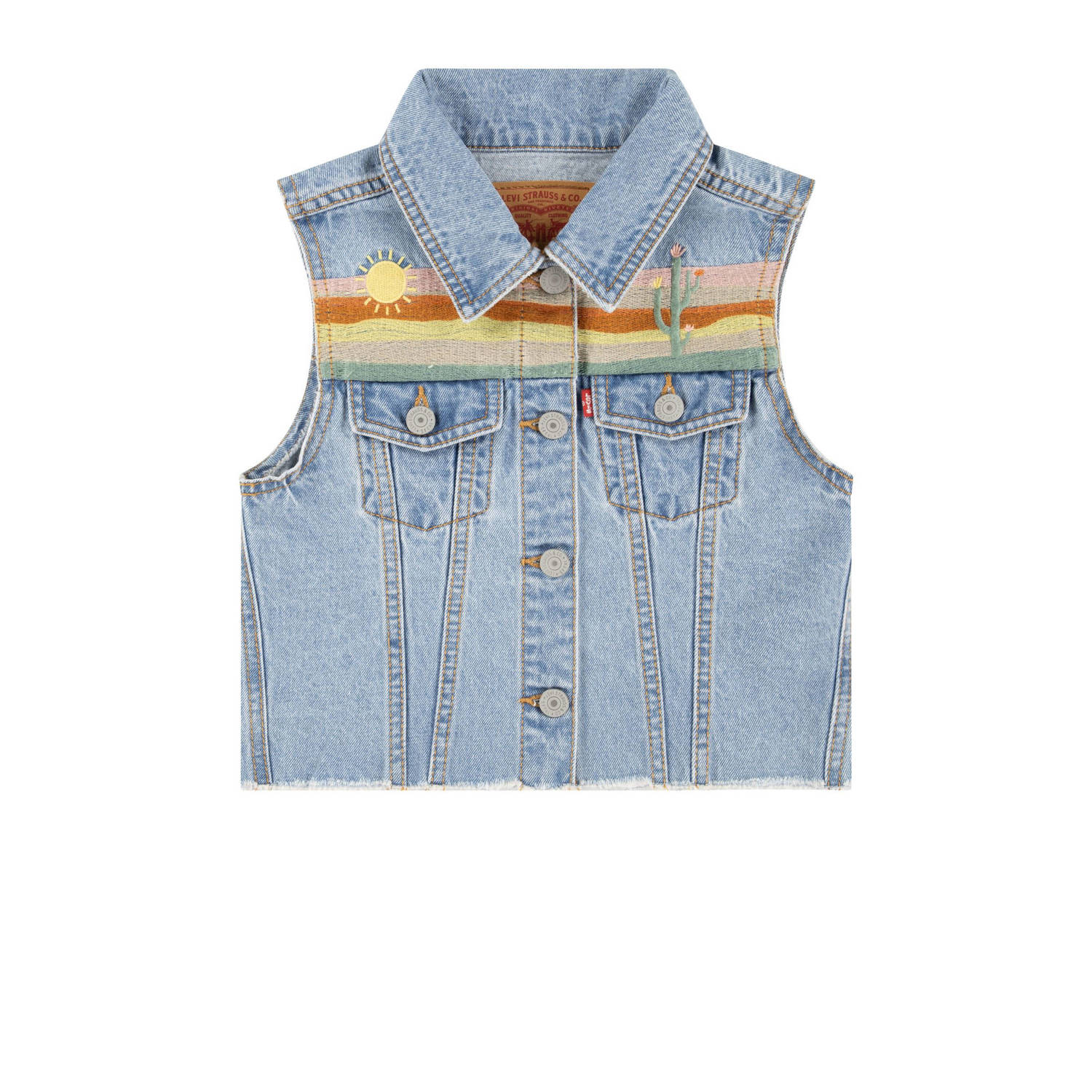 Levi's Kids gilet light blue denim