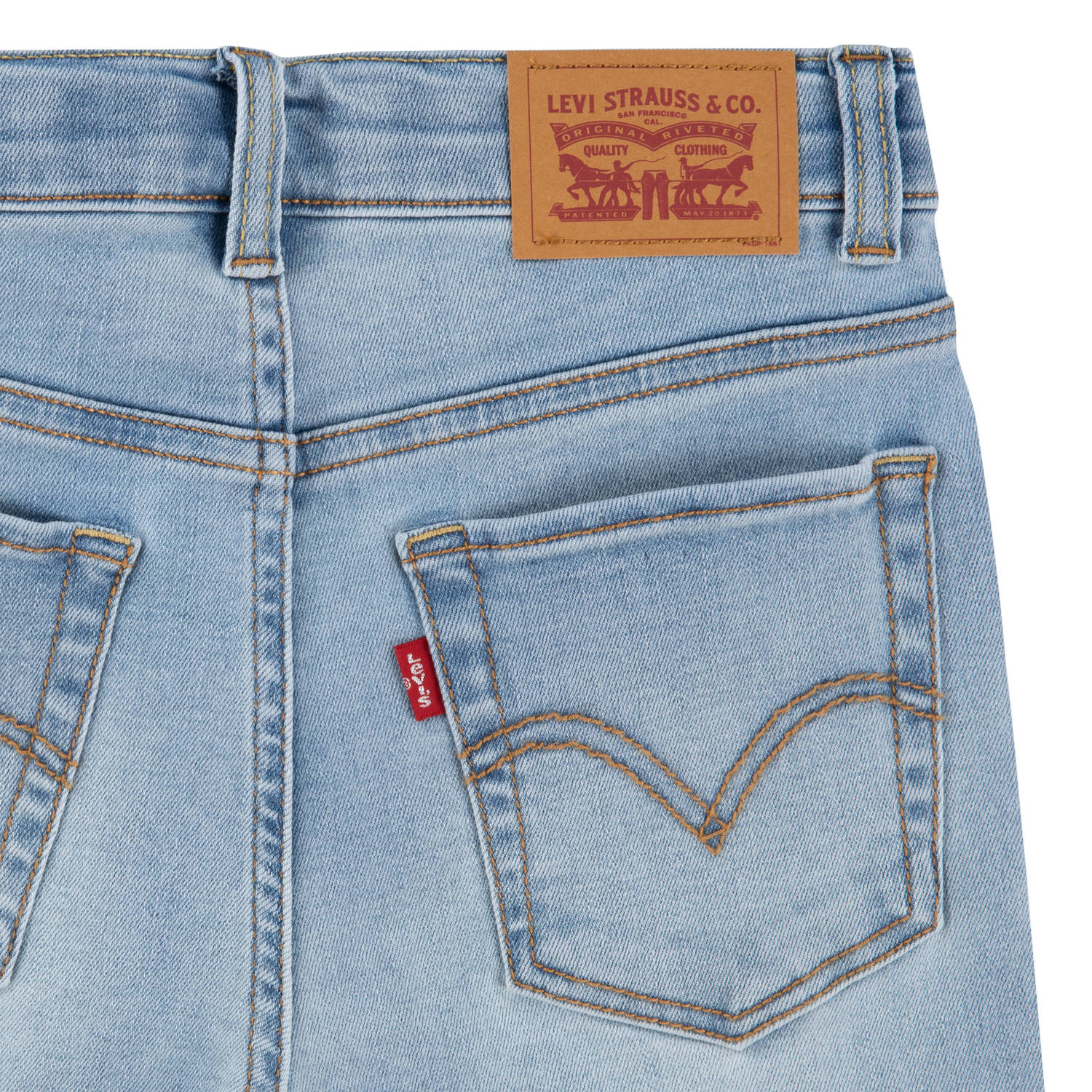 Levi's Kids flared high waist jeans light blue denim