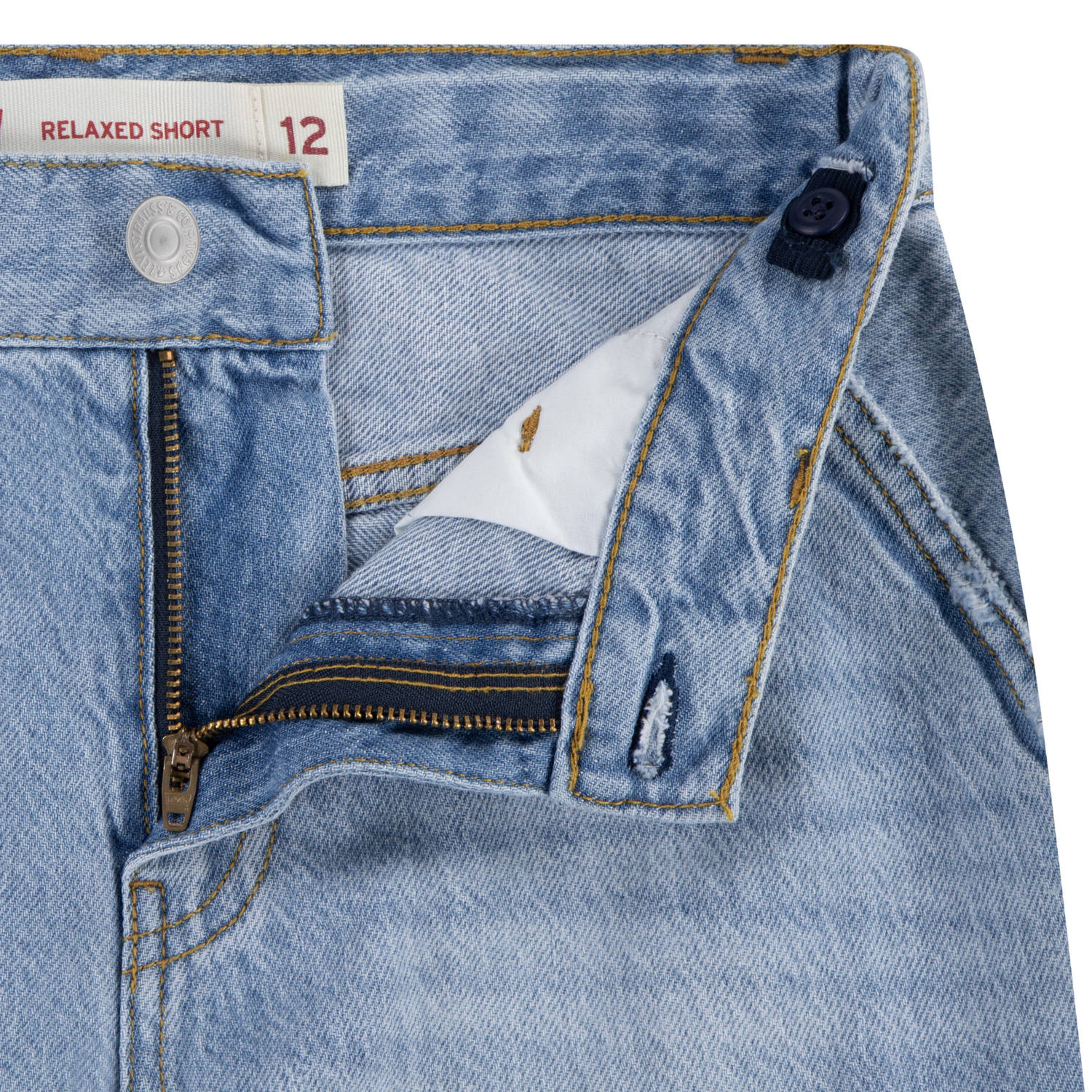 Levi's Kids relaxed cargo short light blue denim
