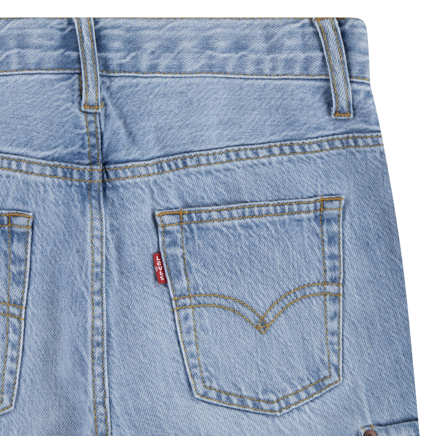 Levi's Kids relaxed cargo short light blue denim