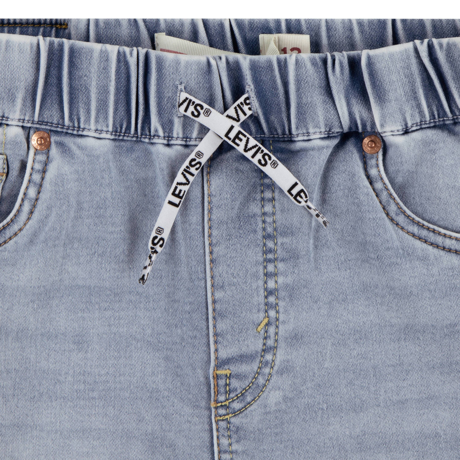 Levi's Kids skinny denim short light blue denim