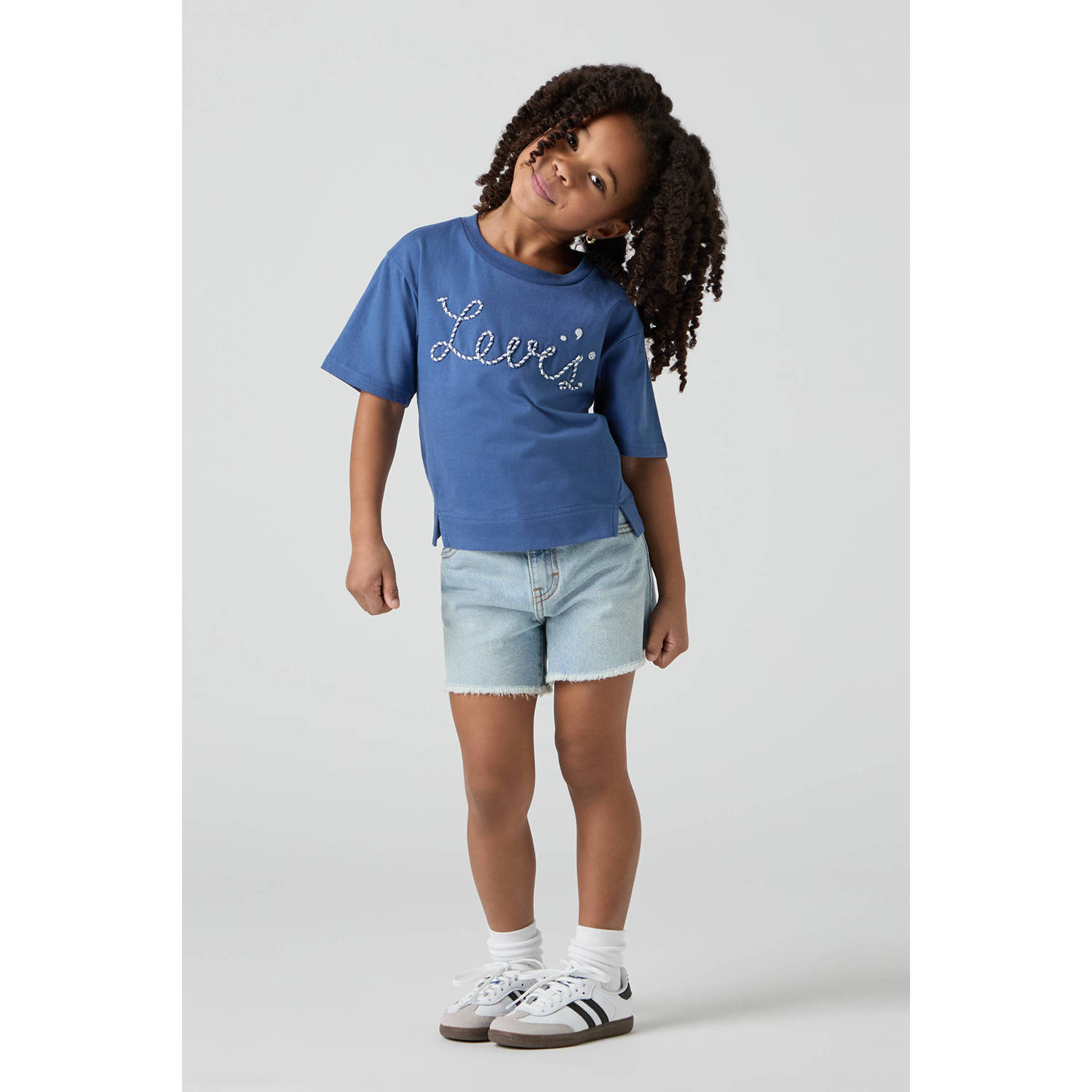 Levi's Kids regular denim short light blue denim