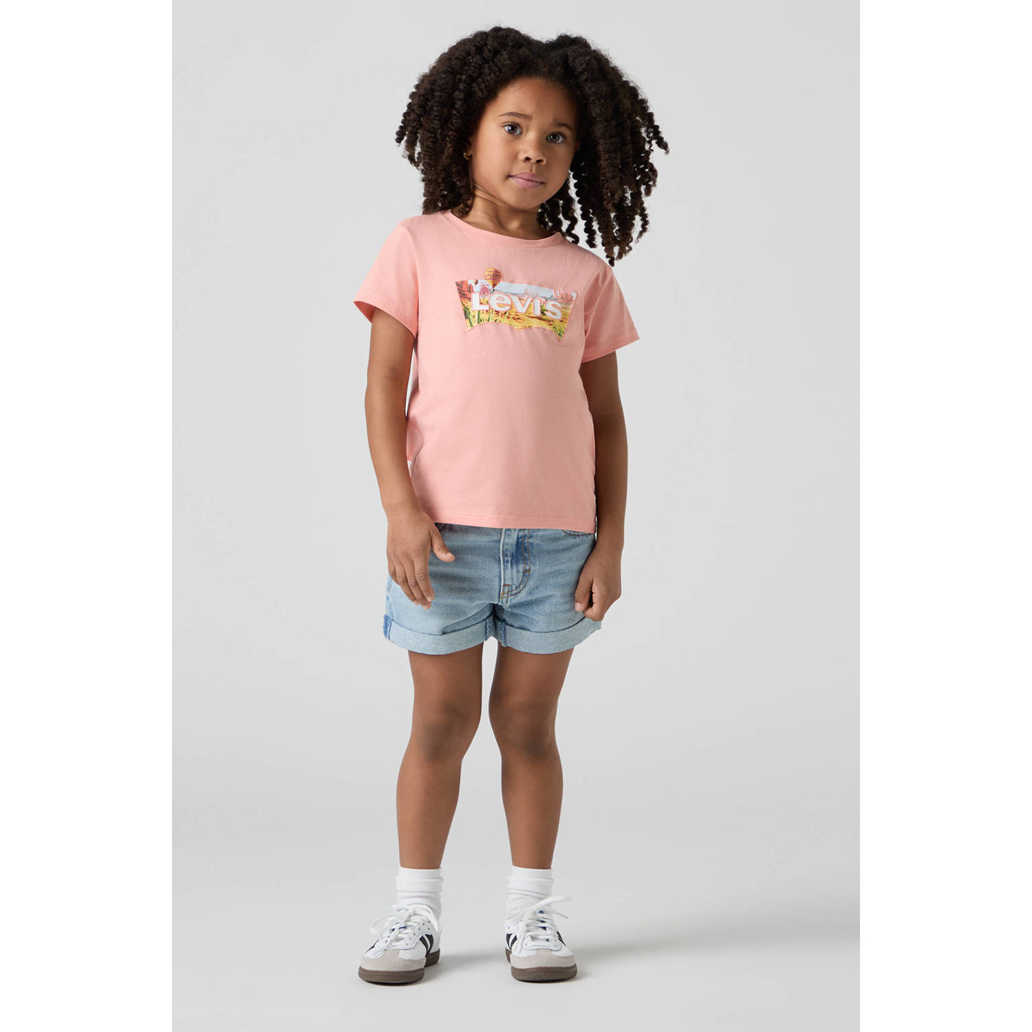 Levi's Kids mom denim short light blue denim