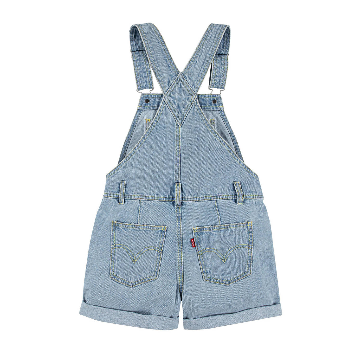 Levi's Kids tuinbroek light blue denim