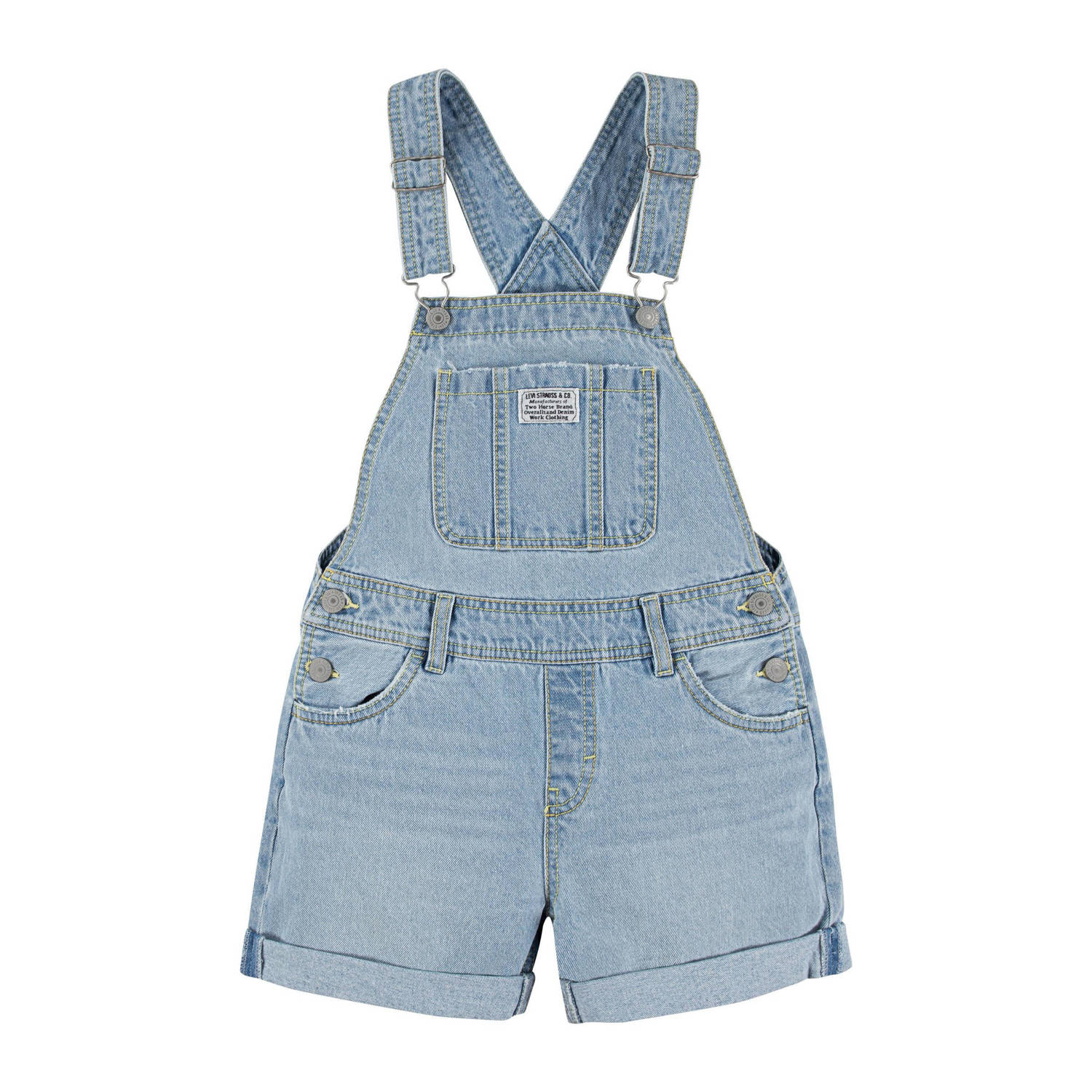 Levi's Kids tuinbroek light blue denim