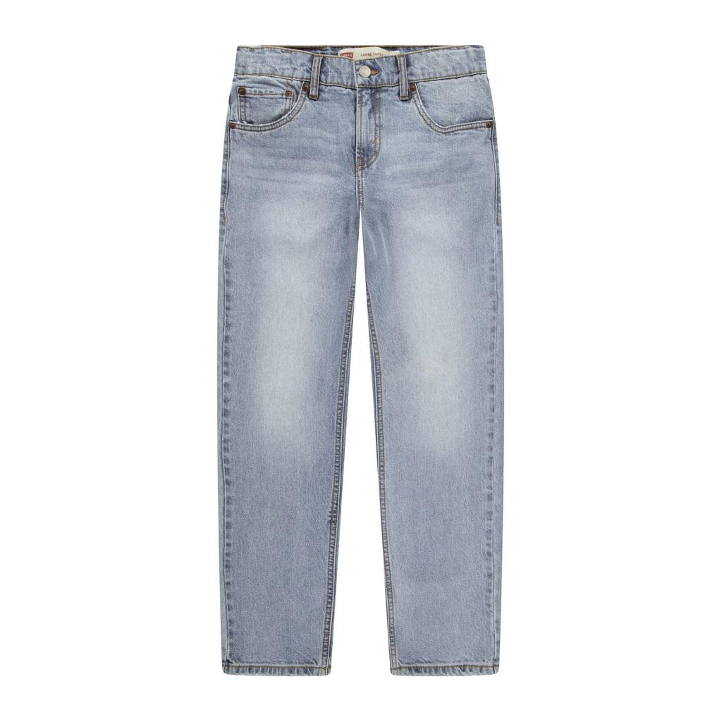 Light blue denim jongens Levi's Kids loose van denim met regular waist, rits- en knoopsluiting en effen
