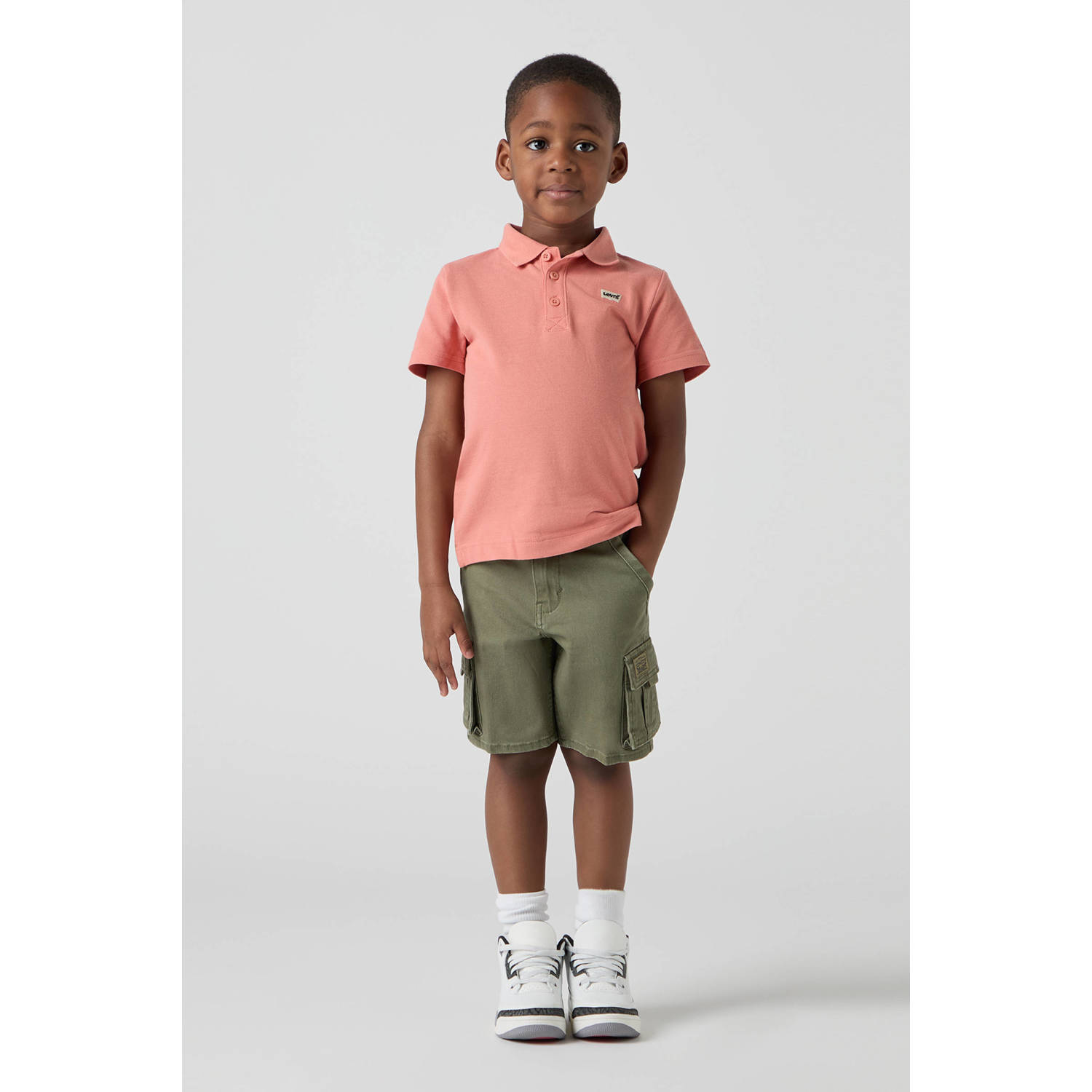 Levi's Kids straight cargo short groen