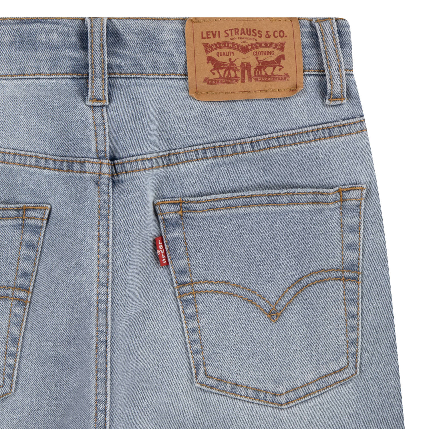 Levi's Kids slim bermuda short light blue denim