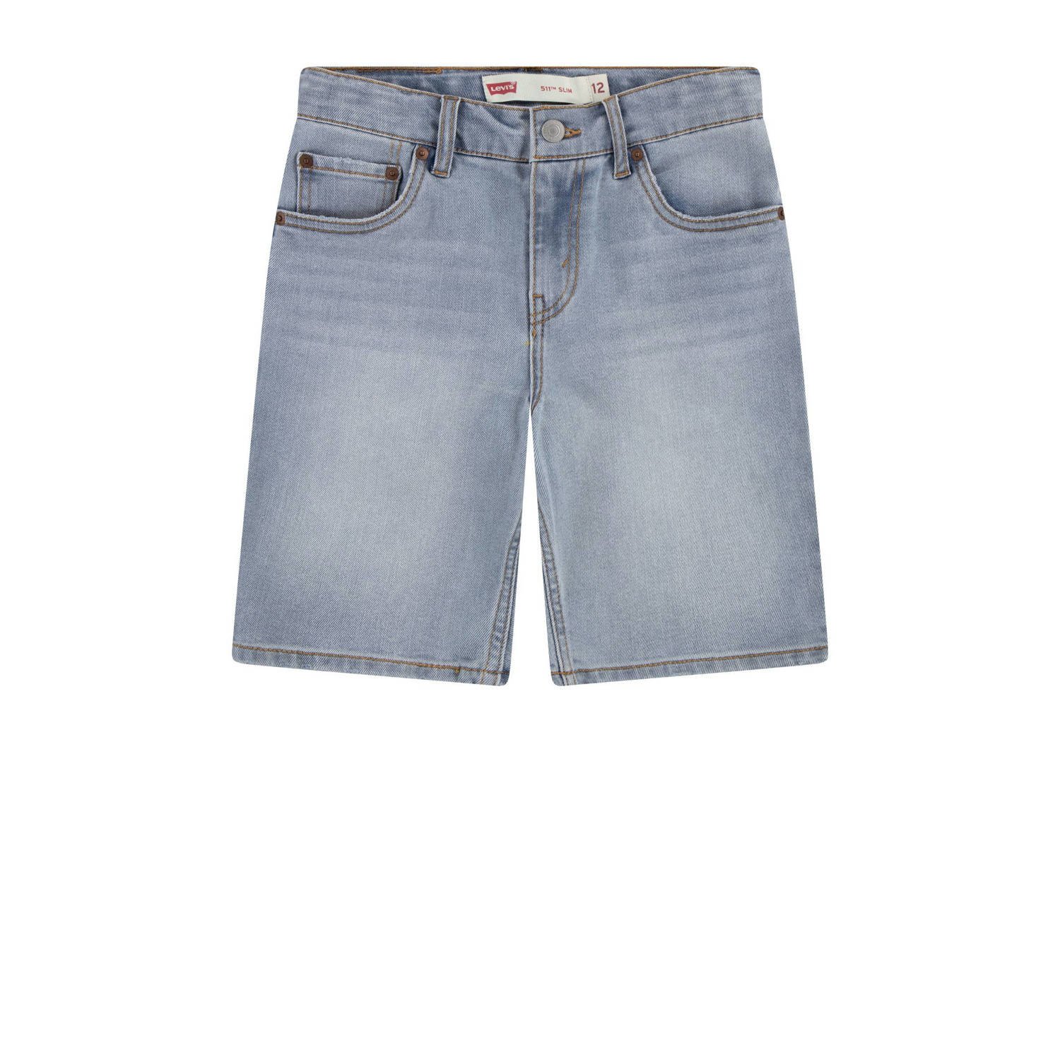 Levi's Kids slim bermuda short light blue denim