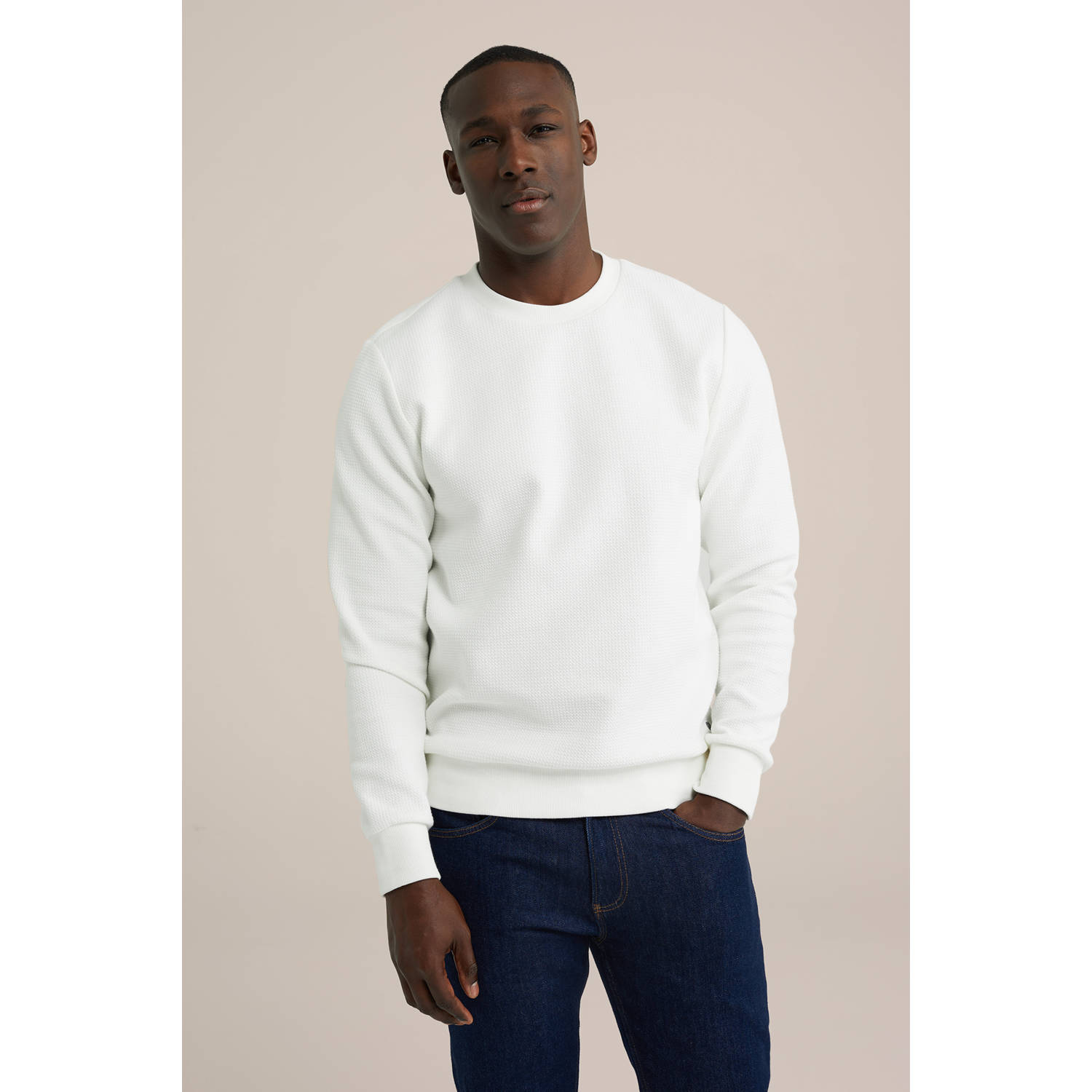 WE Fashion sweater gebreid ecru