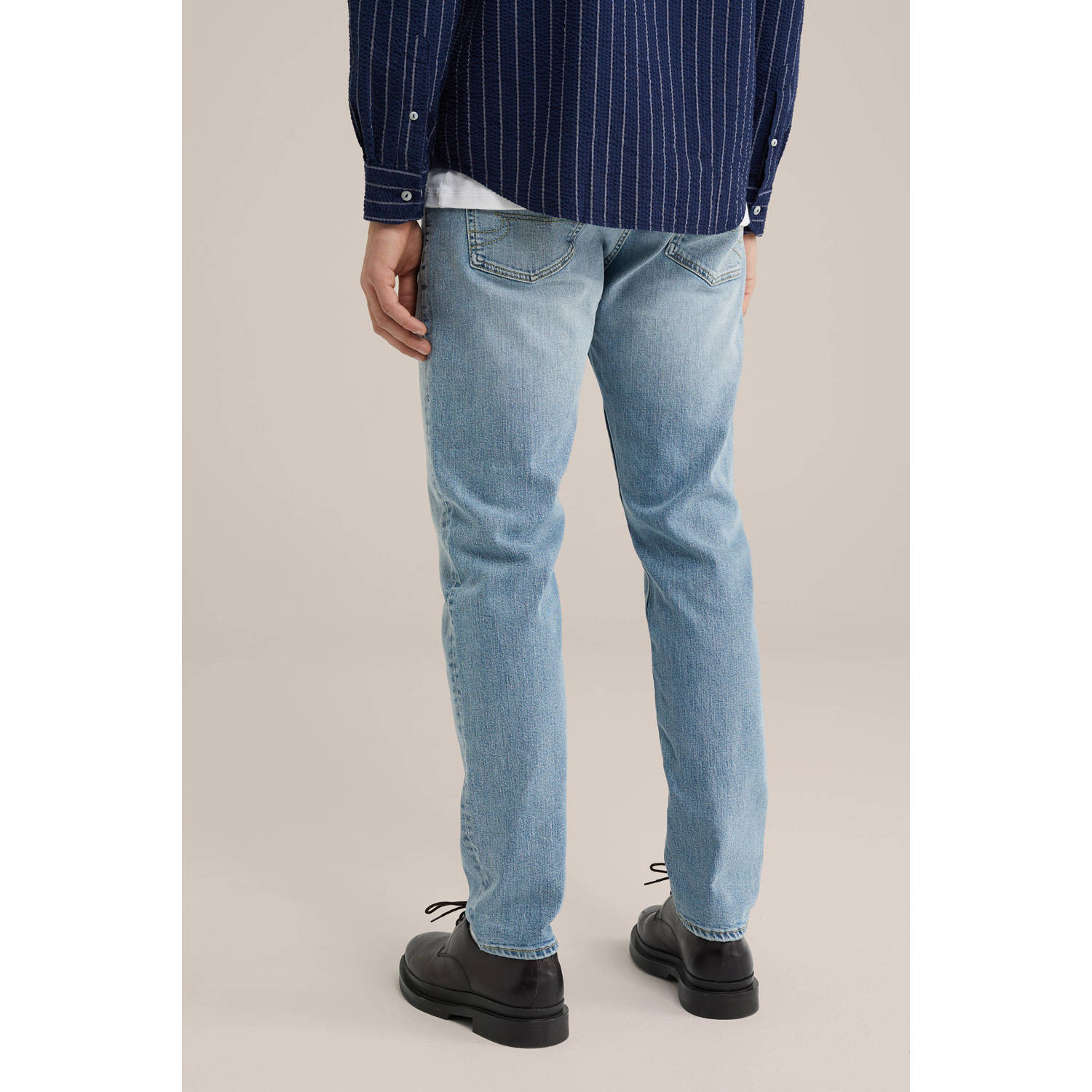 WE Fashion Blue Ridge slim fit jeans light blue denim
