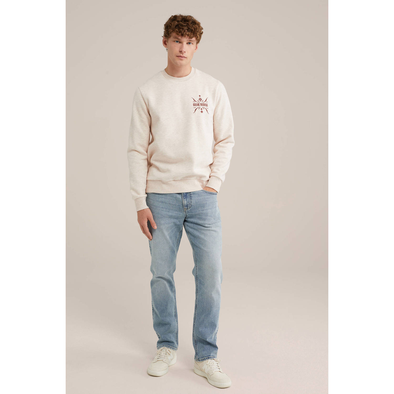 WE Fashion Blue Ridge regular fit jeans light blue denim