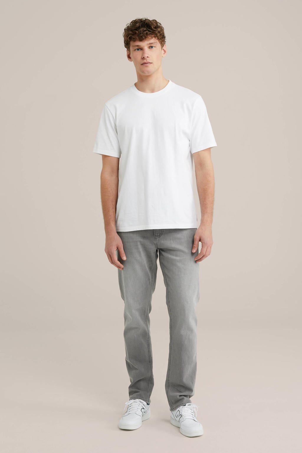 WE Fashion Blue Ridge regular fit jeans light grey denim