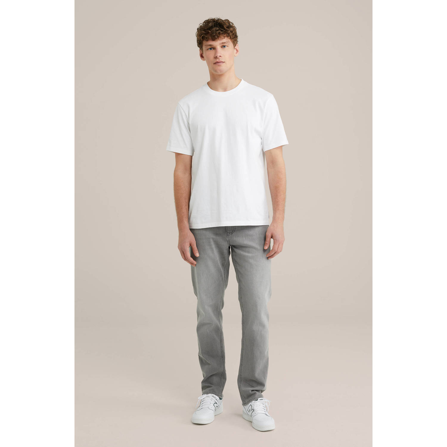 WE Fashion Blue Ridge regular fit jeans light grey denim