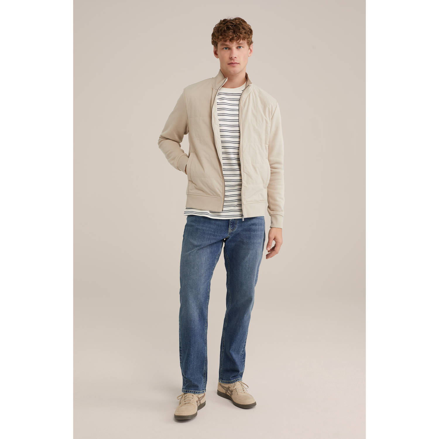 WE Fashion Blue Ridge regular fit jeans mid blue